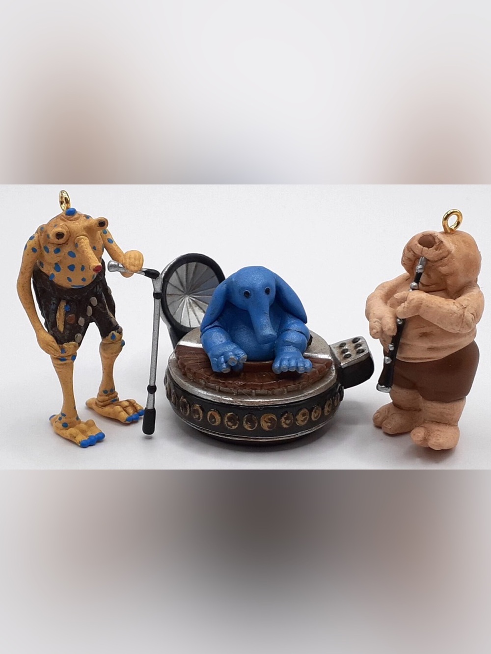 Hallmark 1999 Max Rebo Band Star Wars Miniature Ornament Set of 3 Christmas